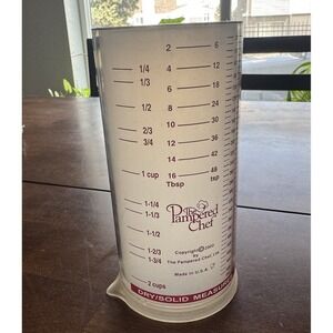 VTG Pampered Chef Measure All Measuring 2 Cup Wet Dry USA 2000 Spout Baking